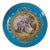 18th Century French Sevres Vincennes Bleu Celeste Plate With Courting Scene For Sale