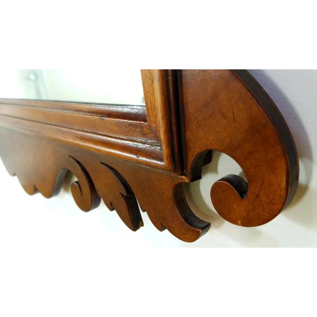 Wood 1930s Georgian Mahogany & Satinwood Inlaid Wall Mirror For Sale - Image 7 of 13