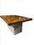 1976 Attributed to Milo Baughman Olive Burl Extension Dining Table on Chrome Plinth Base, 2 Leaves For Sale - Image 10 of 10