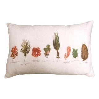 Water Garden I Lumbar Linen Pillow For Sale