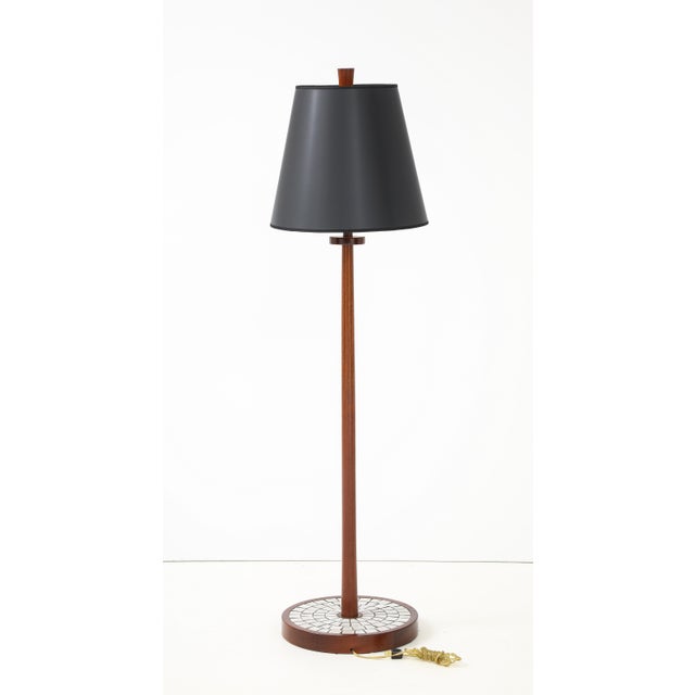 Brown Martz Marshall Studio Ceramic Tile and Walnut Floor Lamp For Sale - Image 8 of 8