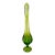 60's Green Swung Vase With Pedestal Base For Sale