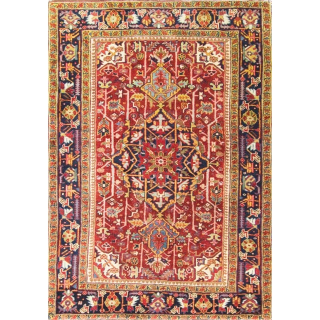 Antique Persian Heriz Rug-3"7" X 5' For Sale