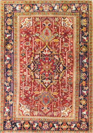 Antique Persian Heriz Rug-3"7" X 5'