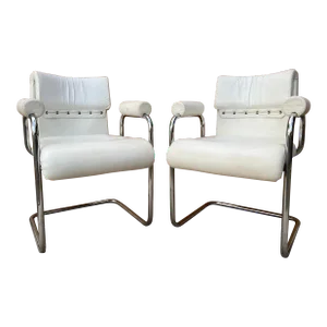 Vintage Mid Century Modern Dining Armchairs by I4Mariani for the Pace Collection. (A Pair)