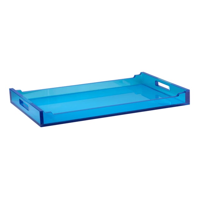 Charles Acrylic Tray - Blue For Sale
