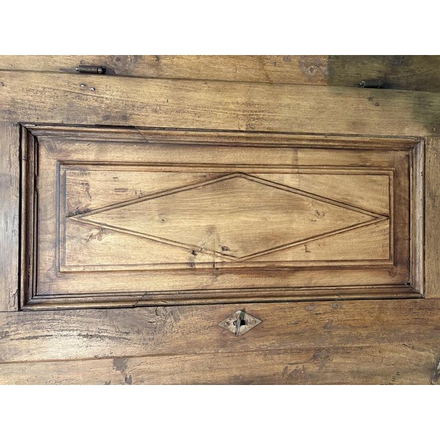 Antique Walnut Cabinet with Diamond-Shaped Door, 1800s For Sale - Image 4 of 5