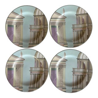 Set of 4 Vintage Fitz and Floyd Omnibus Small Plates For Sale