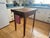 Solid 3” Thick Walnut Kitchen Table, Dovetailed Drawer, Towel Bar and Tapered Legs For Sale - Image 9 of 9