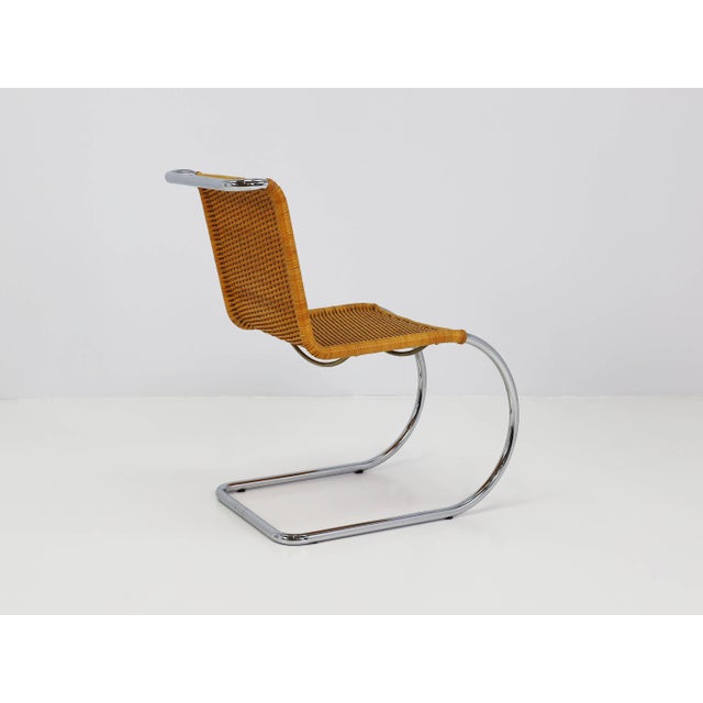 MF10 Cantilever Chairs in Woven Straw by Ludwig Mies van der Rohe for Thonet, 1970, Set of 5 For Sale - Image 6 of 16