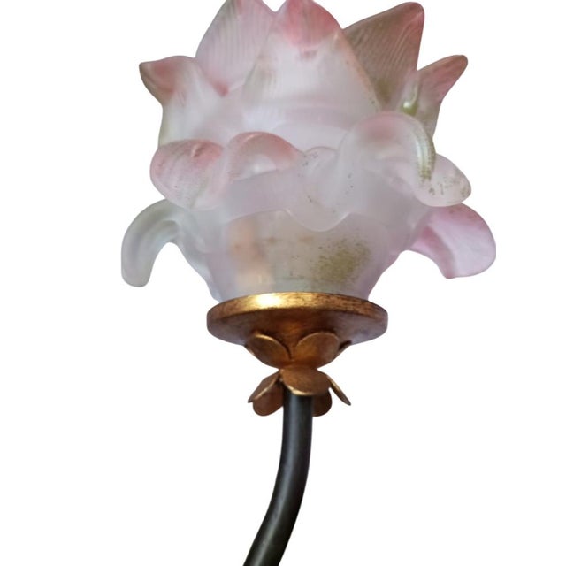 Vintage Floor Lamp with Murano Glass Roses, Italy, 1960s For Sale - Image 9 of 18