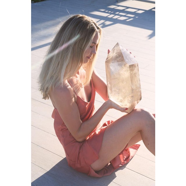 Will receive this exact crystal shown. Comes with a quartz crystal collectors card. Approximate dimensions, 24" x 10" : 29...