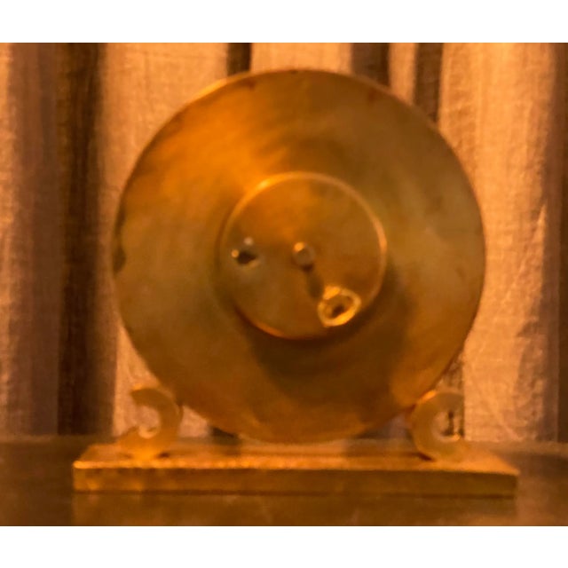 1960s Vintage Desk Clock in Brass For Sale - Image 4 of 5