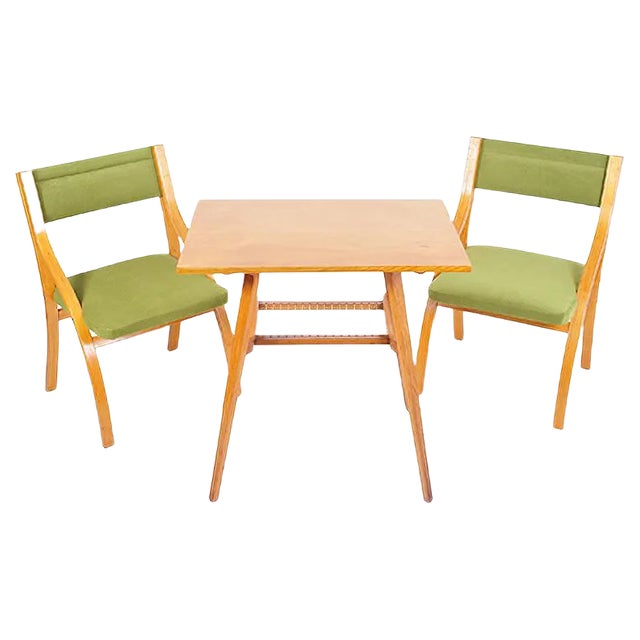 Table & Chairs by Ludvik Volak, 1970s, Set of 3 For Sale
