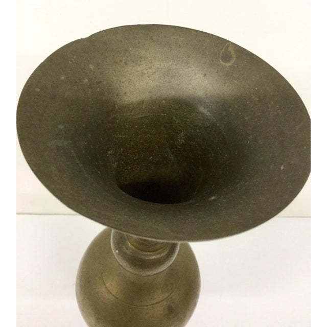 Antique Brass Dual Use Candleholder For Sale - Image 5 of 11