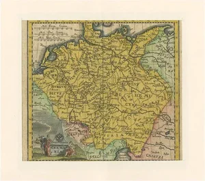 Antique Map of Germany by Hederichs, 1740