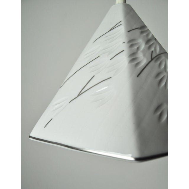 1960s Luciana White China Porcelain Pendant Lamp from Royal Copenhagen, 1960s For Sale - Image 5 of 10