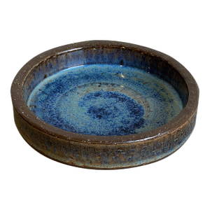 Ceramic Bowl Michael Andersen & Søn Danish Studio Pottery Blue Volcano Glaze 1960s