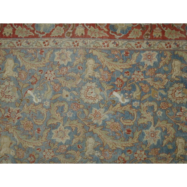 Early 20th Century Early 20th Century Silk and Wool Persian Pictorial Qum Rug rug no.j1629 For Sale - Image 5 of 7