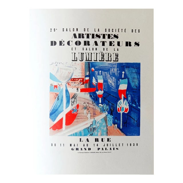 Raoul Dufy, Salon de la Societe des Artistes Decorateurs, Lithograph, 1959 For Sale
