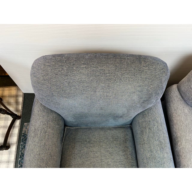 Custom Design Roll Arm Chairs + Ottoman, Set of Three For Sale In San Francisco - Image 6 of 12