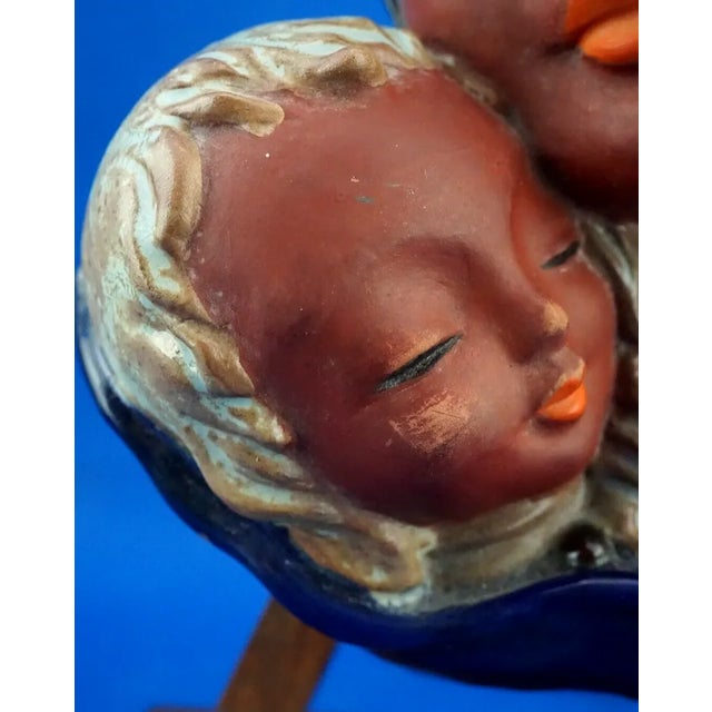 20th Century Art Deco Plaque of Madonna and Jesus in Terracotta by Kurt Goebel for Goldscheider, Austria For Sale - Image 17 of 18