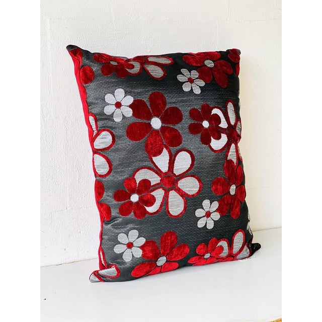 Black and Red Crimson Cushion For Sale - Image 9 of 14