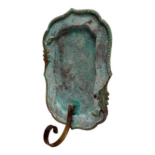 Vintage Rustic Metal and Brass Decor Wall Hook For Sale