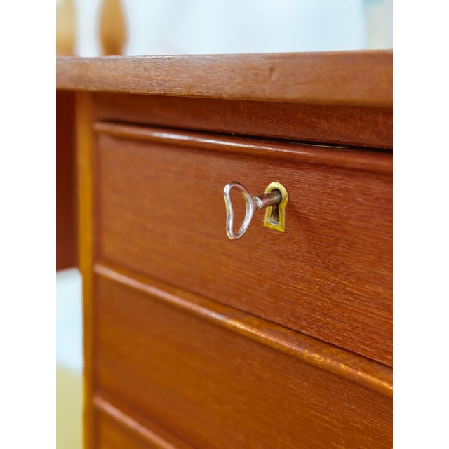 Brown Vintage Danish Desk, 1960s For Sale - Image 8 of 9
