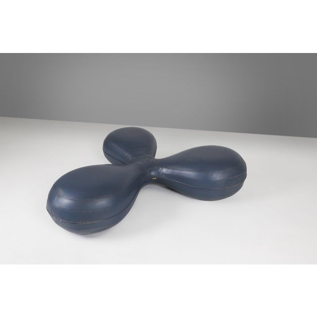 Leather Pouf by Lowie Vermeersch for Durlet, Belgium, 1999 For Sale - Image 14 of 16