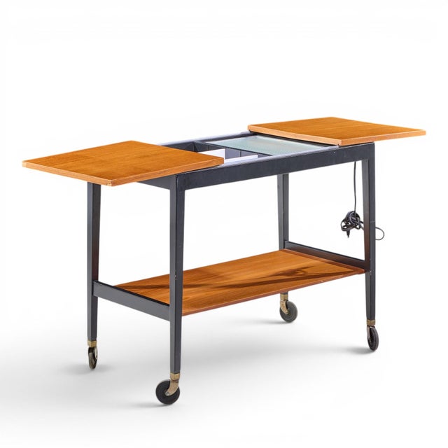 Brown George Nelson for Herman Miller Mid Century Walnut Server Bar Cart For Sale - Image 8 of 11