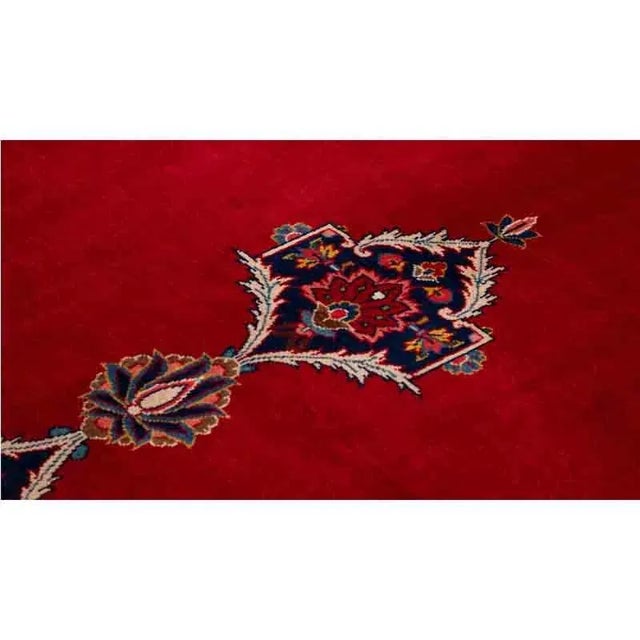 1960s 1960s Persian Kashan Area Rug 10’5″ X 13’7″ For Sale - Image 5 of 10