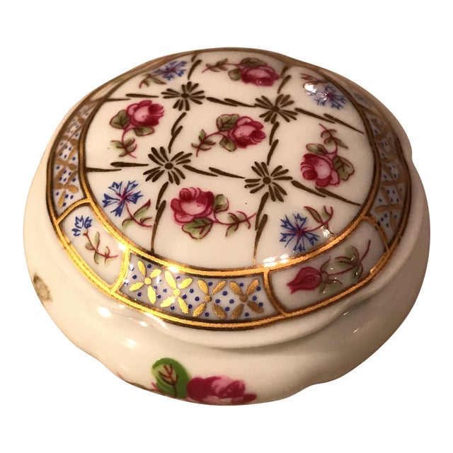 Antique Limoges Castel Porcelain Trinket Pill Box Chairish