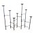 Extendable Wrought Iron Brutalist Candelabra For Sale