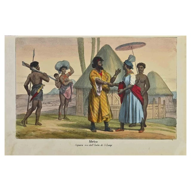 Auguste Wahlen, Ancient African Customs, Lithograph, 1844 For Sale