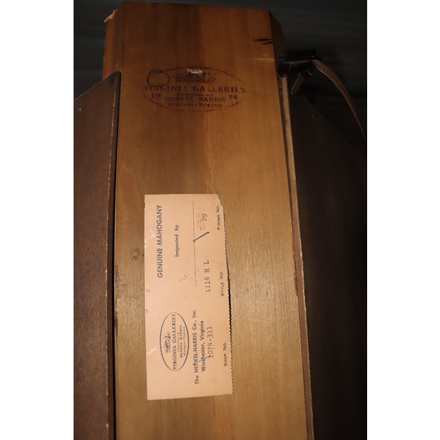 Brown Henkel Harris Mahogany Two-Piece Corner Cabinet For Sale - Image 8 of 12