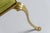 1950s Mid-Century Italian Chiavari Solid Brass Side Chair With Green Cushion For Sale - Image 10 of 12