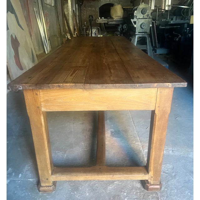Long 19th Century French Sewing / Dining Table For Sale - Image 9 of 12
