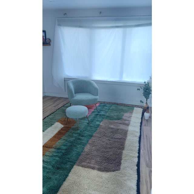 Handmade Moroccan Beni Mrirt Rug, Color Block Abstract, 10' X 6'8" For Sale - Image 13 of 15