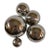 Set of Five Shiny Stainless Steel Orbs For Sale