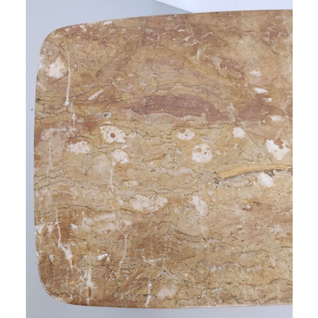 Rectangular Beech Coffee Table with Pink Travertine Top attributed to Paolo Buffa, 1950s For Sale - Image 10 of 13