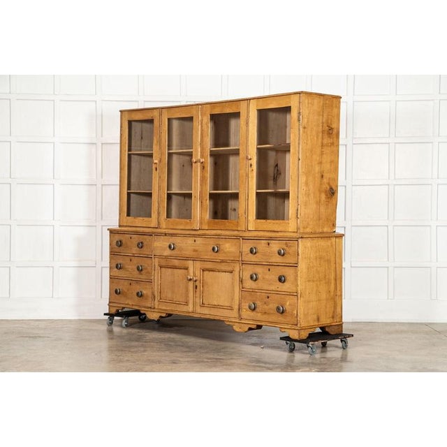 19th Century Antique English Georgian Pine Housekeepers Cabinet, 1820 For Sale - Image 5 of 18