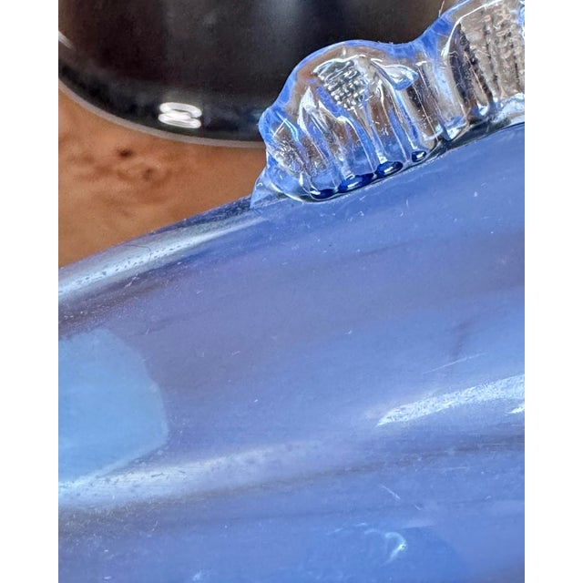 Vintage Altaglass Blue Hand Blown 10” Glass Fish Sculpture For Sale - Image 9 of 12