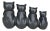 Vintage Cast Iron Four Black Cats Silhouette Doorstop Paperweight 10" For Sale