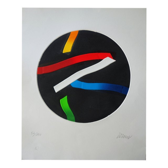 Bertrand Dorny, Annular Composition, Original Signed Aquatint For Sale