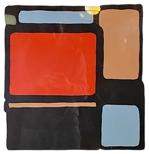 Italian Modern Colored Abstract Painting from an Milanese House-Studio, 1970s