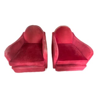Mid 20th Century Art Deco Lounge Chairs - Set of 2 For Sale