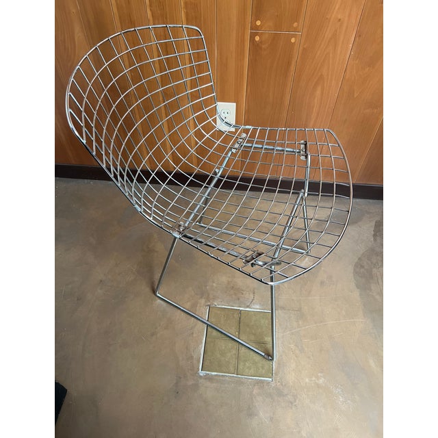 Metal 1950s Mid Century Harry Bertoia Chrome Chair for Knoll For Sale - Image 7 of 9