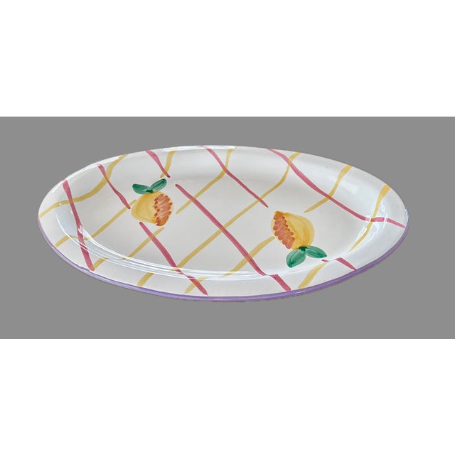 Pottery Barn Pottery Barney Sunnyside Ceramic Platter For Sale - Image 4 of 10