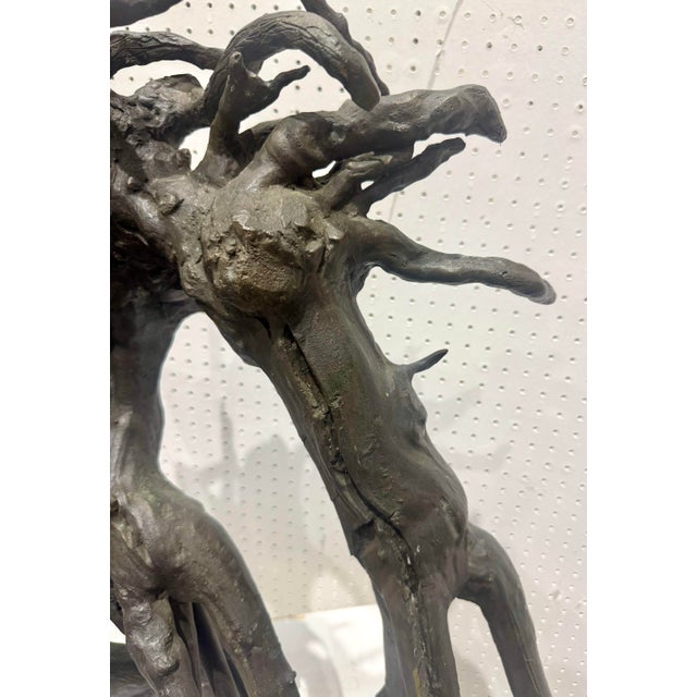 Mid-Century Modern Mid Century Modern Brutalist Heavy Bronze Gregg LeFevre Solid Bronze Sculpture For Sale - Image 3 of 12